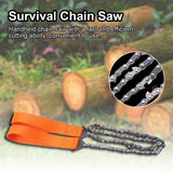 Portable Handheld Survival Chain Saw Emergency Chainsaw with Bag Camping Hiking Tool - Rear View