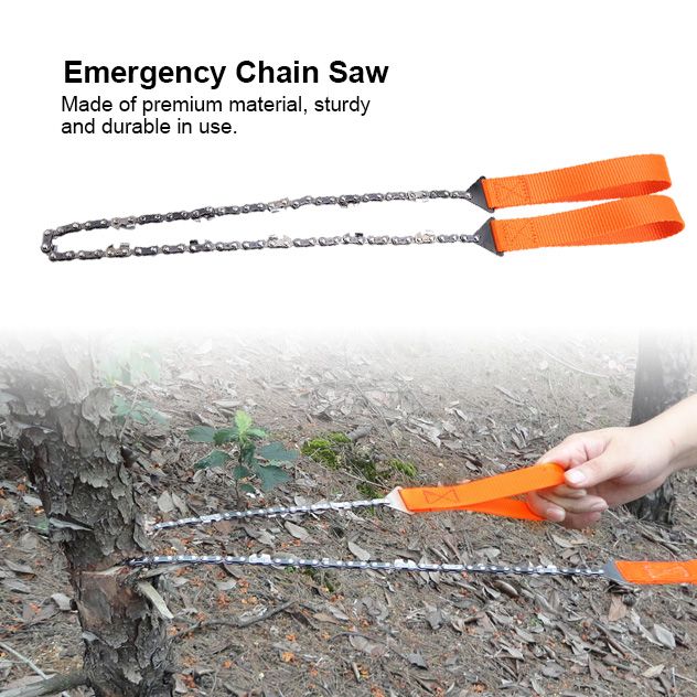 Portable Handheld Survival Chain Saw Emergency Chainsaw with Bag Camping Hiking Tool