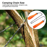 Portable Handheld Survival Chain Saw Emergency Chainsaw with Bag Camping Hiking Tool - Low Angle