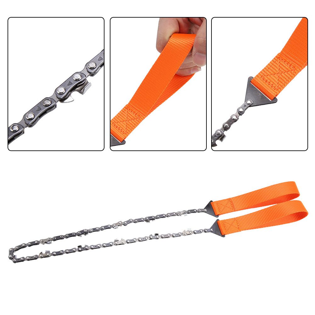 Portable Handheld Survival Chain Saw Emergency Chainsaw with Bag Camping Hiking Tool