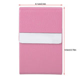 Fashionable Cigar Cigarette Case Tobacco Lighter Holder PU Leather Storage Box Rosy