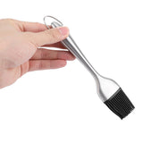 Stainless Steel BBQ Oil Brush Basting Pastry Cake Baking Brush - Top-Down View