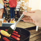 Stainless Steel BBQ Oil Brush Basting Pastry Cake Baking Brush - Close-Up Angle