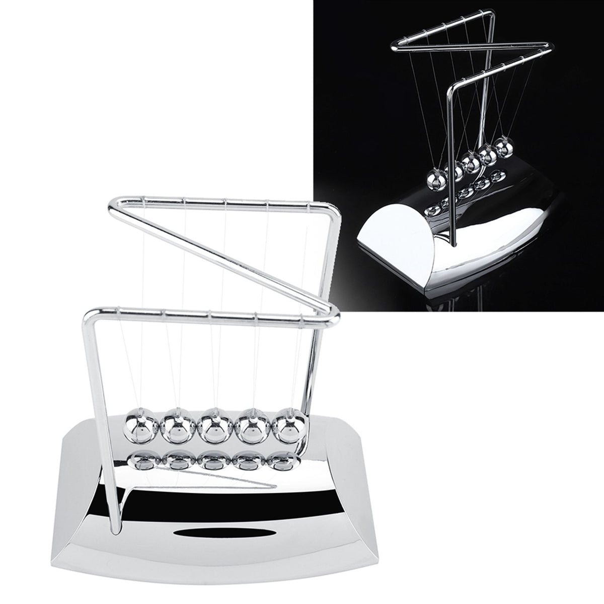 Newton's Cradle Balance Steel Balls Physics Science Pendulum Ornaments Toy Desk