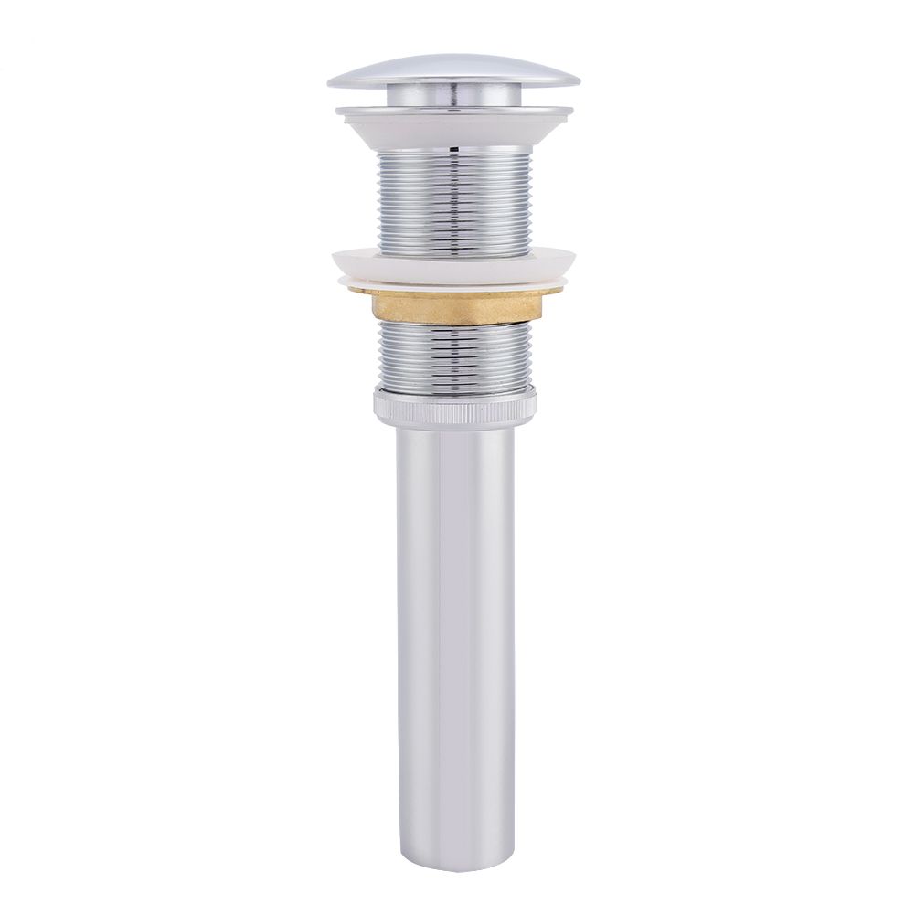 G1 1/4" Brass Bathroom Basin Sink Pop Up Drain Assembly NOn Overflow (Silver Chrome)
