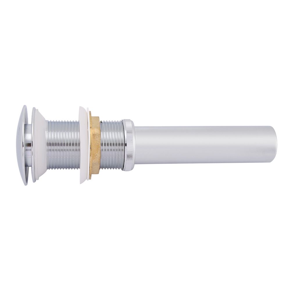 G1 1/4" Brass Bathroom Basin Sink Pop Up Drain Assembly NOn Overflow (Silver Chrome)