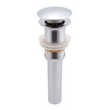 G1 1/4" Brass Bathroom Basin Sink Pop Up Drain Assembly NOn Overflow (Silver Chrome)