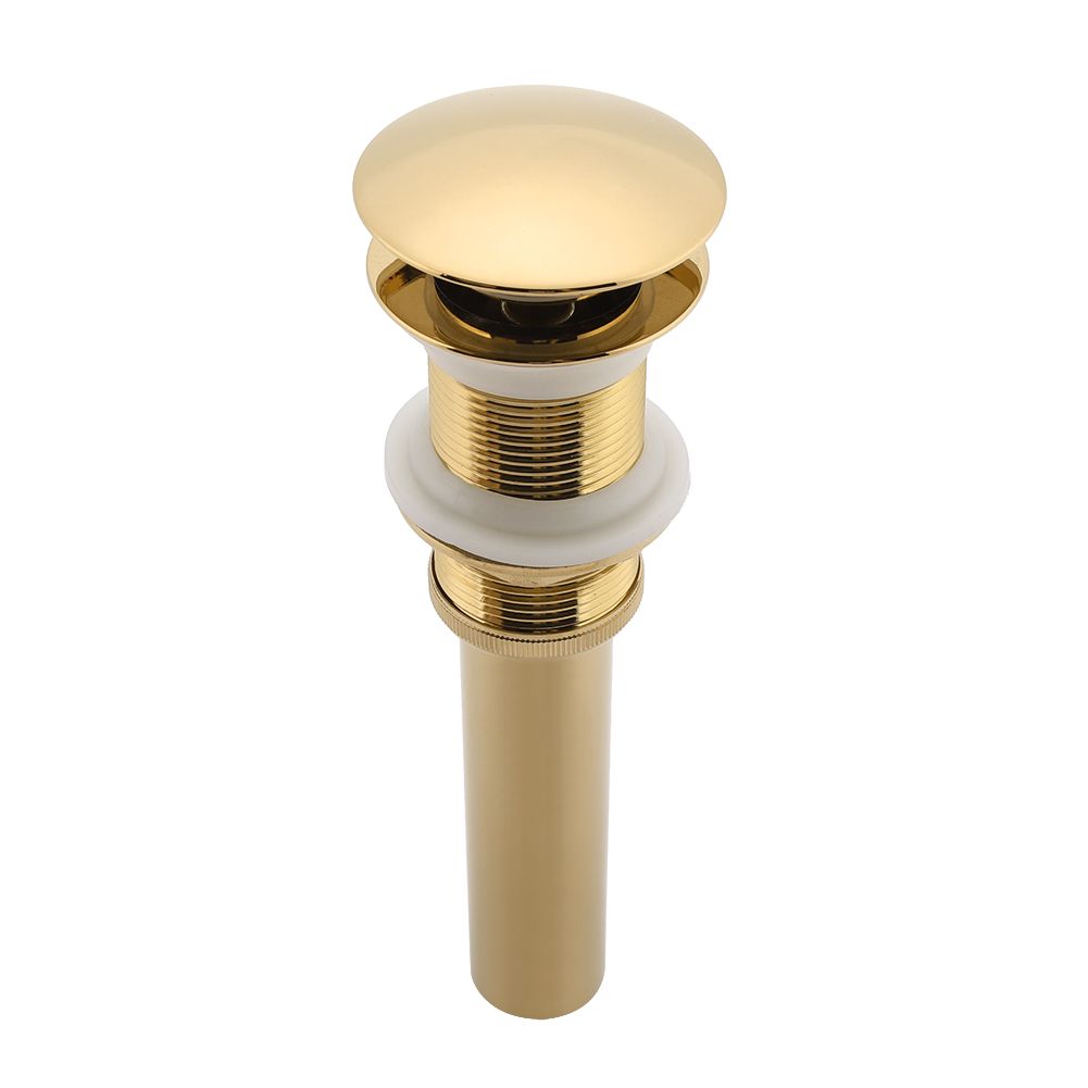 G1 1/4" Brass Bathroom Basin Sink Pop Up Drain Assembly NOn Overflow (Titanium Chrome Plating)