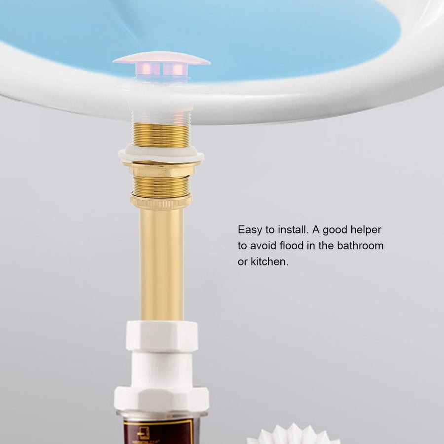 G1 1/4" Brass Bathroom Basin Sink Pop Up Drain Assembly NOn Overflow (Titanium Chrome Plating)