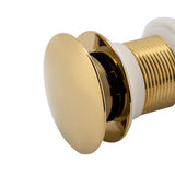 G1 1/4" Brass Bathroom Basin Sink Pop Up Drain Assembly NOn Overflow (Titanium Chrome Plating)