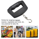 Pocket Size LCD Digital Electronic Hanging Scales Portable Hook Weighing Balance Max. Load 50Kg - 45-Degree Angle