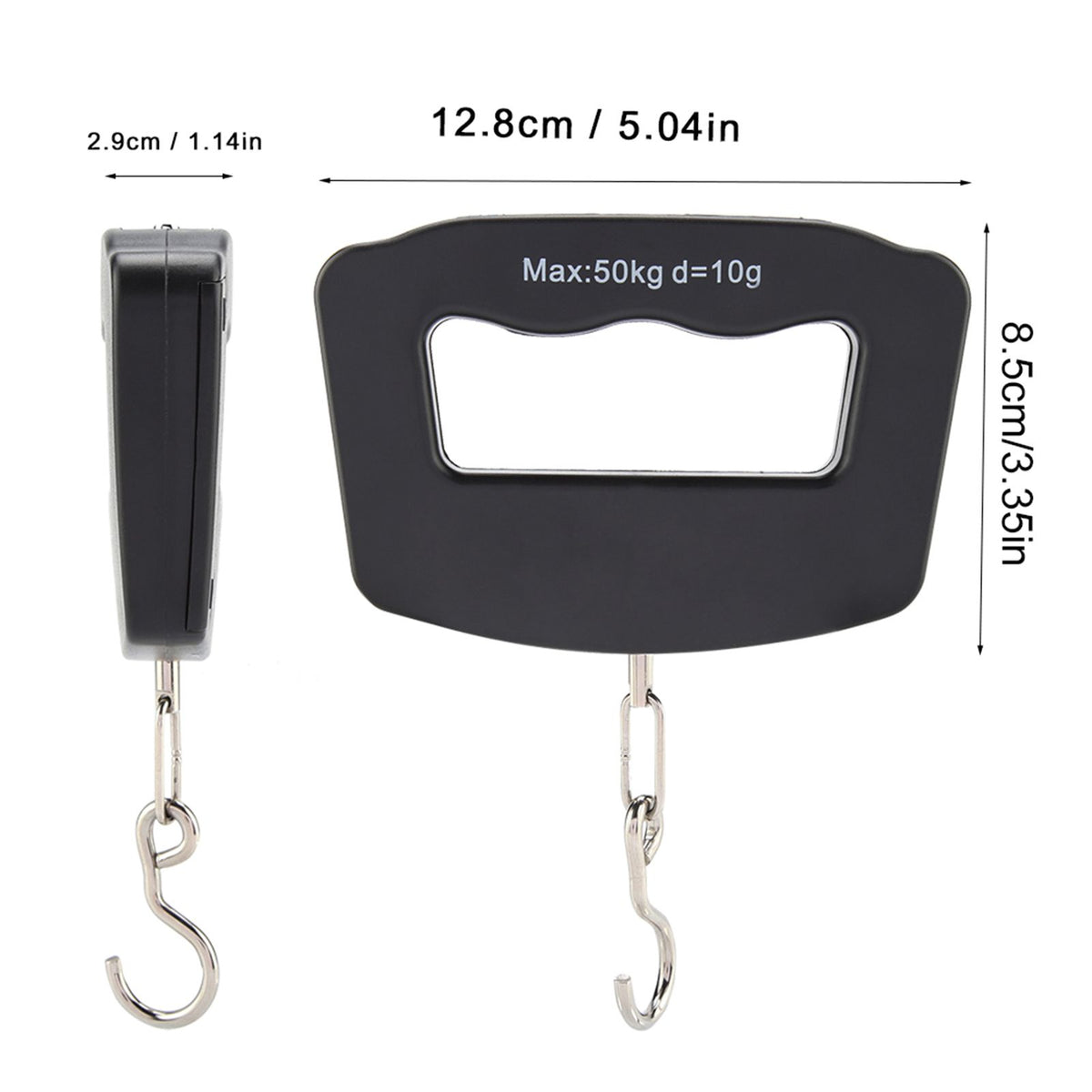 Pocket Size LCD Digital Electronic Hanging Scales Portable Hook Weighing Balance Max. Load 50Kg