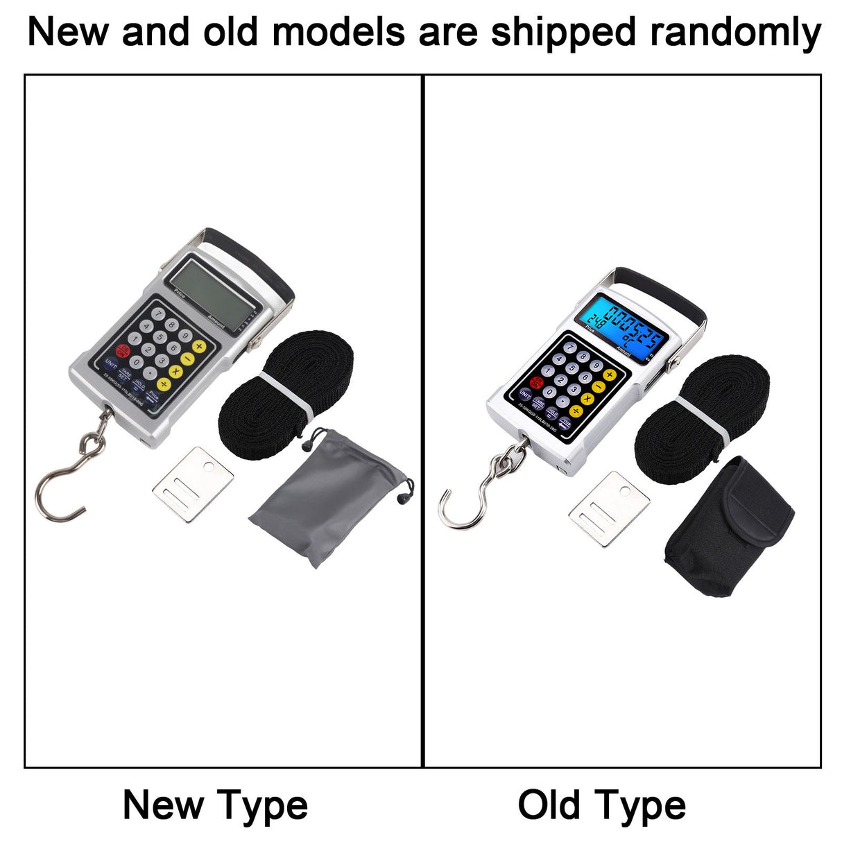 Electronic Fish Hook Scale 50Kg Luggage Weighing 7 in 1 Digital Hanging Scales