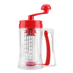 Hand held Manual Pancake Cupcake Batter Mixer Dispenser Blender Machine Baking Tool