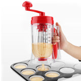 Hand held Manual Pancake Cupcake Batter Mixer Dispenser Blender Machine Baking Tool - Extra Image