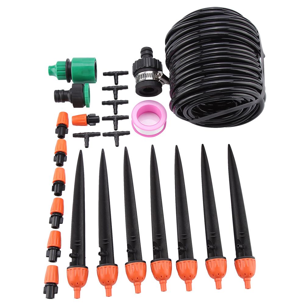10M DIY Garden Water Drip Irrigation Kit Plant Automatic Watering Set
