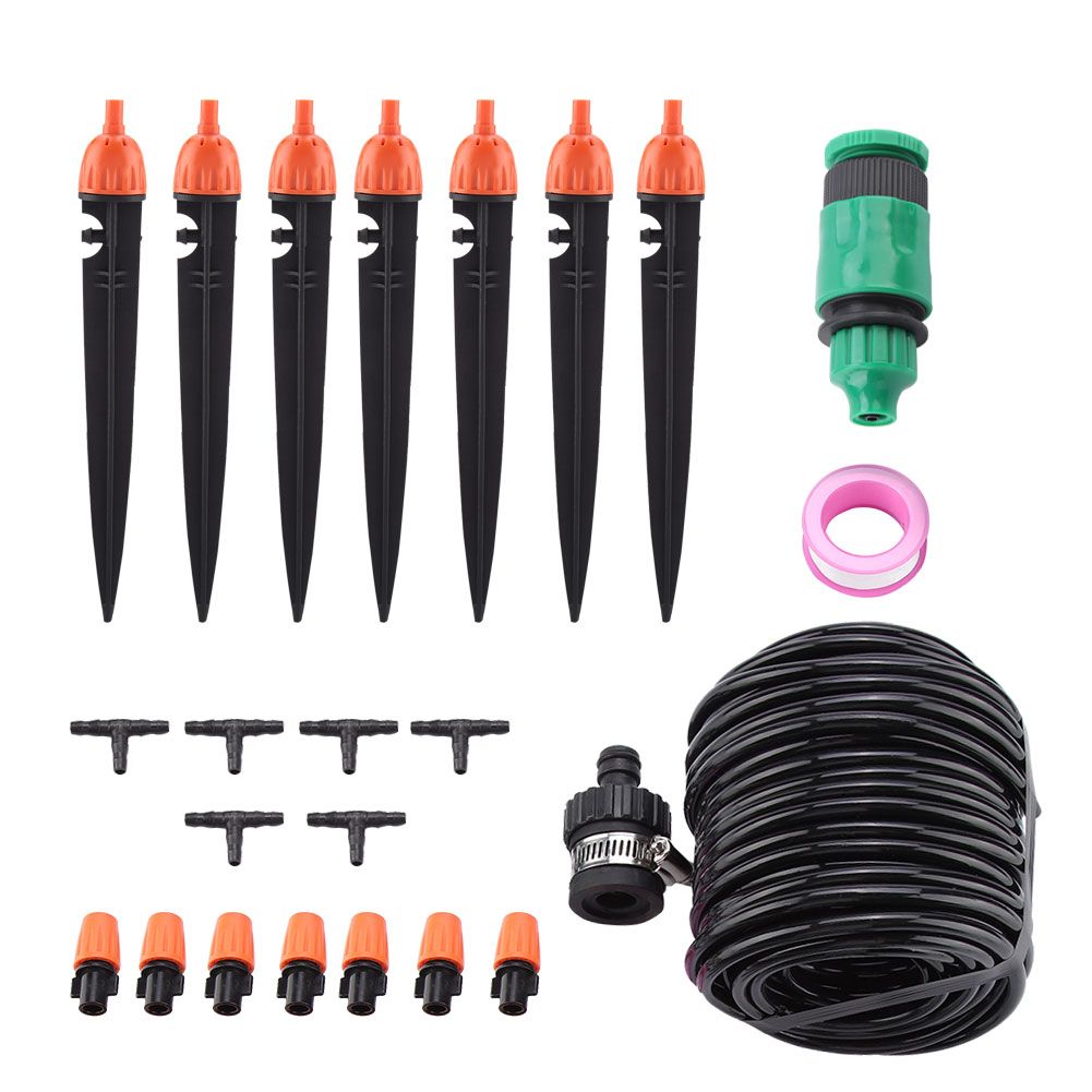 10M DIY Garden Water Drip Irrigation Kit Plant Automatic Watering Set