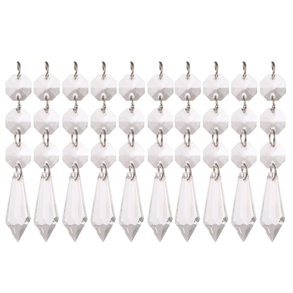 DIY Transparent Acrylic Ball Bead Hanging Pendant Decoration Ornament Accessory (B)