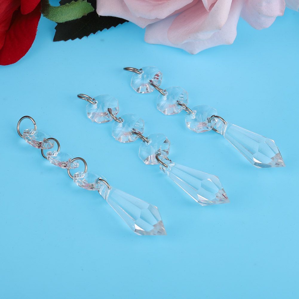 DIY Transparent Acrylic Ball Bead Hanging Pendant Decoration Ornament Accessory (B)