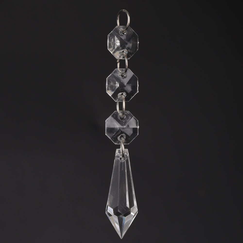 DIY Transparent Acrylic Ball Bead Hanging Pendant Decoration Ornament Accessory (B)