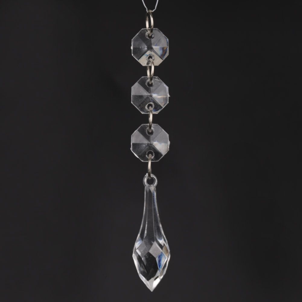 DIY Transparent Acrylic Ball Bead Hanging Pendant Decoration Ornament Accessory (H)