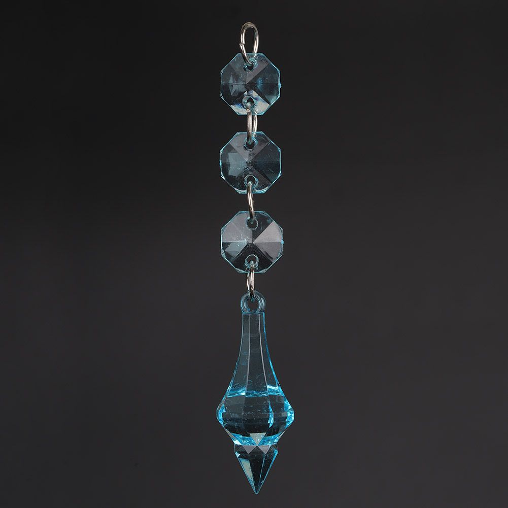 DIY Transparent Acrylic Ball Bead Hanging Pendant Decoration Ornament Accessory (O)