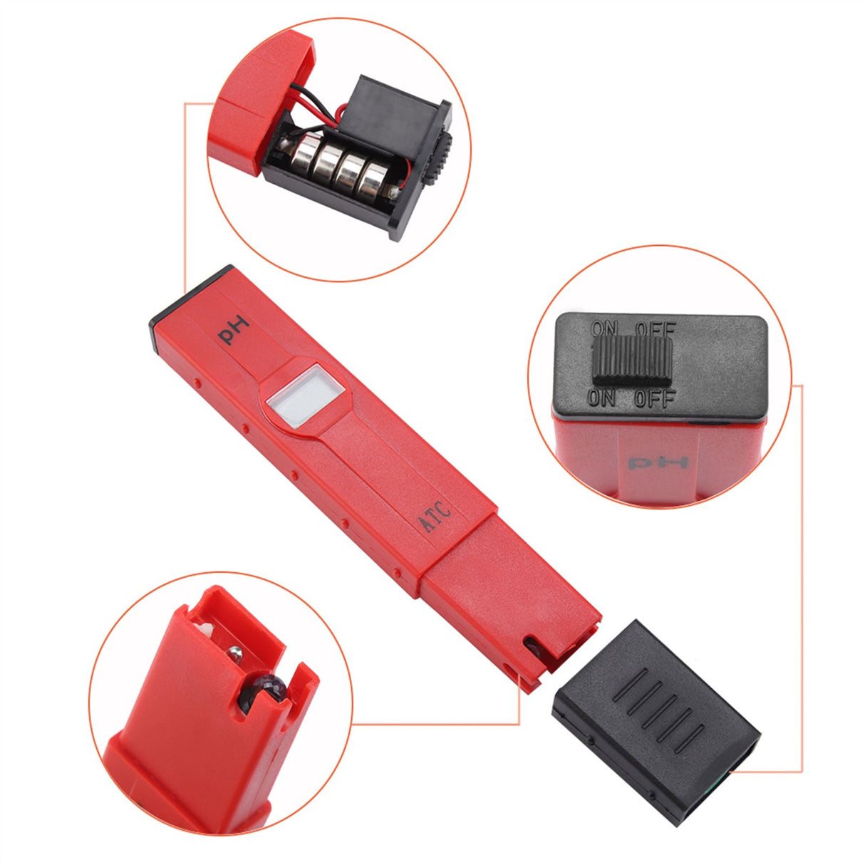 Portable LCD Digital Food Beverage PH Tester Aquarium Pool Water Quality Testing Pen Meter