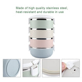 Portable Stainless Steel Lunch Box Container Bento Box Food Container (4 Layers 2800ml) - Close-Up Angle