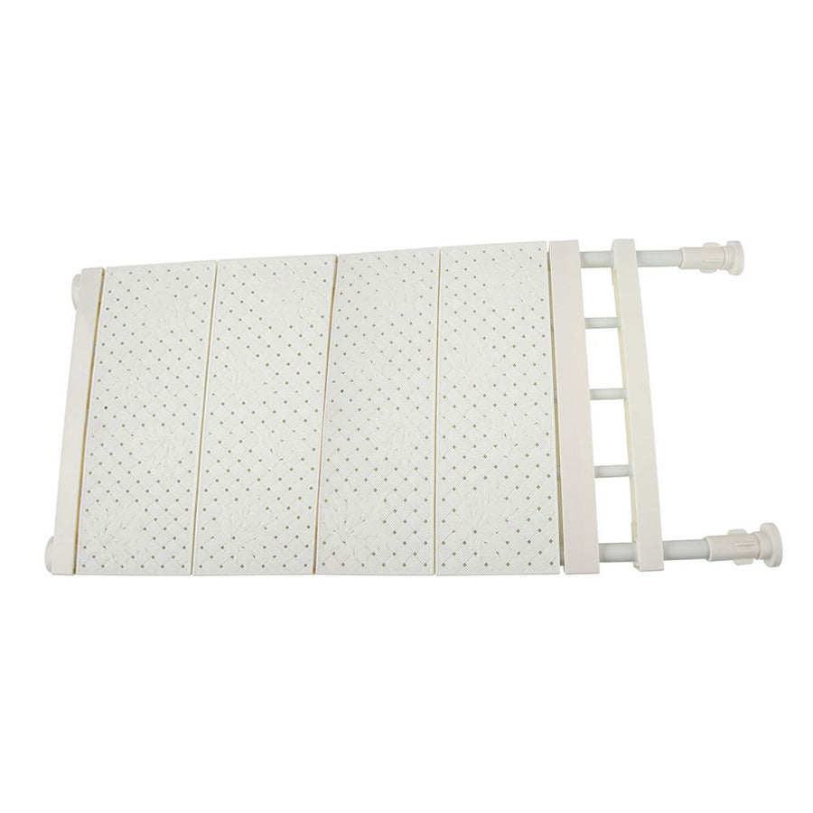 Upgraded Adjustable Storage Rack Space Saving Compartment Collecting Shelf White 53-90cm