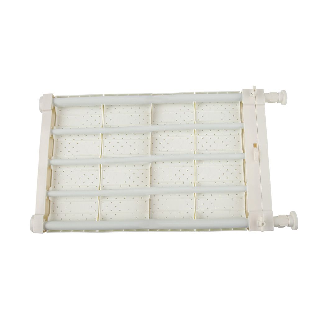 Upgraded Adjustable Storage Rack Space Saving Compartment Collecting Shelf White 53-90cm
