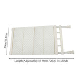 Upgraded Adjustable Storage Rack Space Saving Compartment Collecting Shelf White 53-90cm