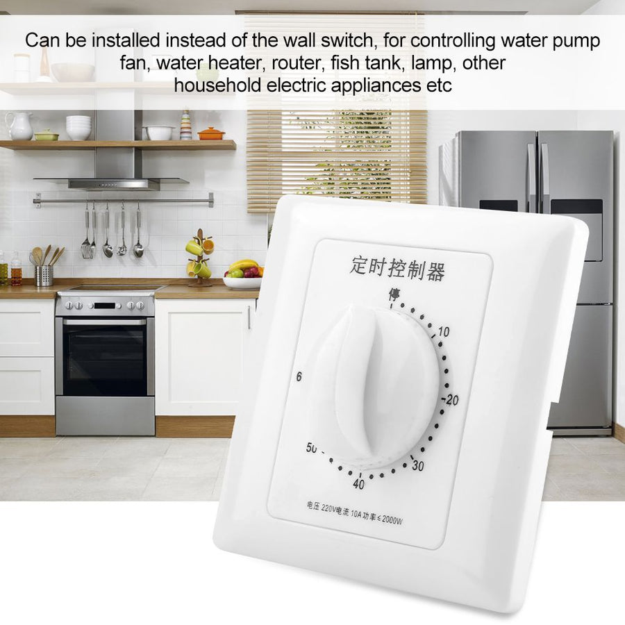 220V Water Pump Timer Mechanical Countdown Indoor Intelligent Time Switch Control