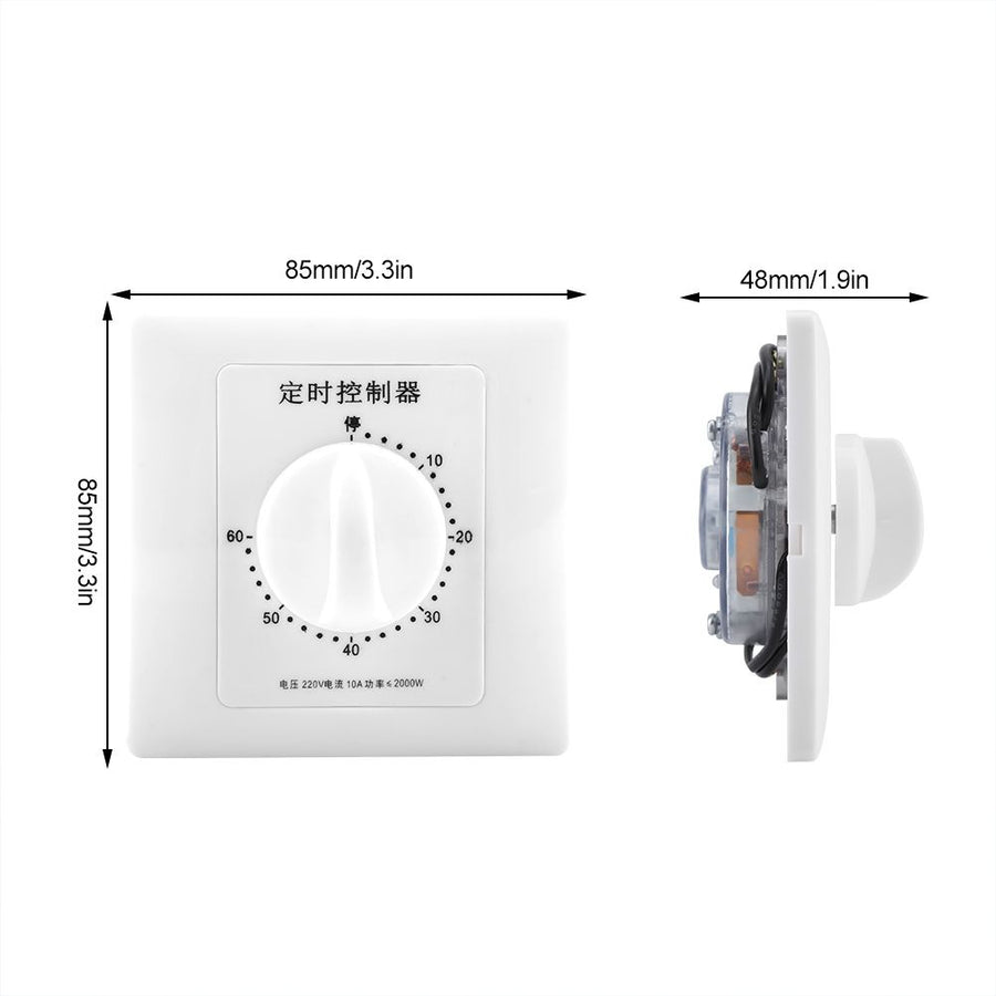 220V Water Pump Timer Mechanical Countdown Indoor Intelligent Time Switch Control