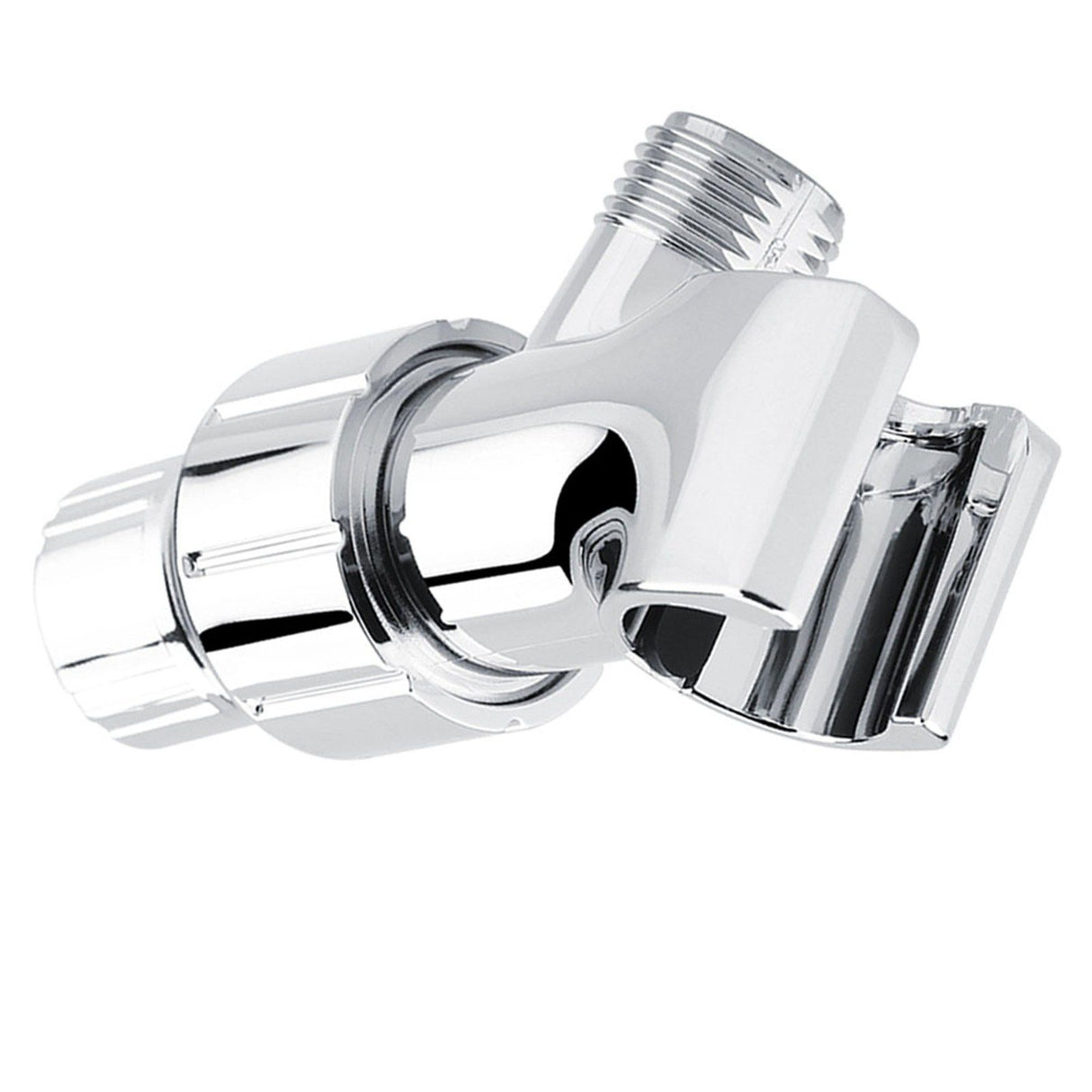 Chrome Plating 3-Way Shower Head Diverter Shower Arm Mounted Bracket Bathroom Accessories