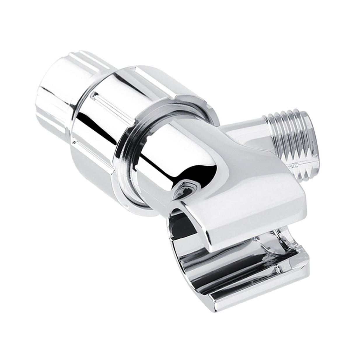 Chrome Plating 3-Way Shower Head Diverter Shower Arm Mounted Bracket Bathroom Accessories