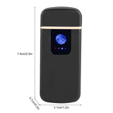 USB Rechargeable Touch Sensor Electric Windproof Cigarette Lighter Electricity Display (Black) - Extra Image