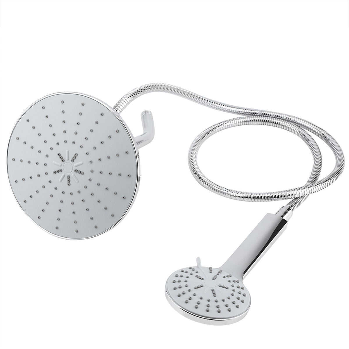 Chrome Plate High Pressure 3 Way Multi Setting Rainfall Style Dual Handheld Shower Head Combo