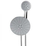 Chrome Plate High Pressure 3 Way Multi Setting Rainfall Style Dual Handheld Shower Head Combo - 45-Degree Angle