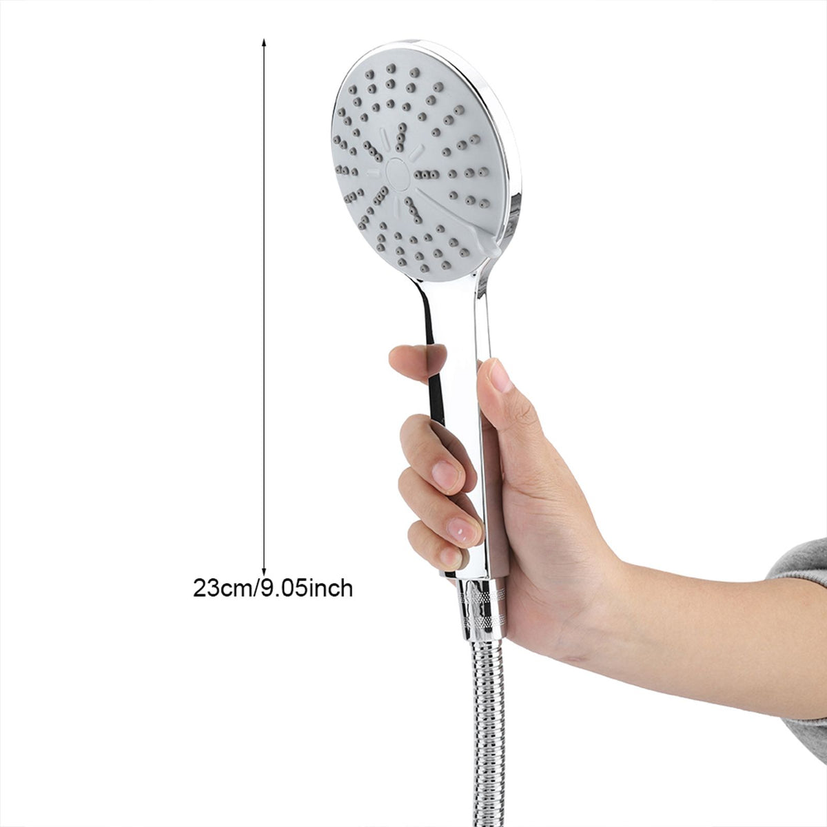 Chrome Plate High Pressure 3 Way Multi Setting Rainfall Style Dual Handheld Shower Head Combo
