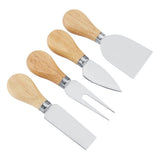 4PCS/Set Stainless Steel Cheese Knives Set Wooden Handle Cheese Cutting Knife Slicer Cutter Set