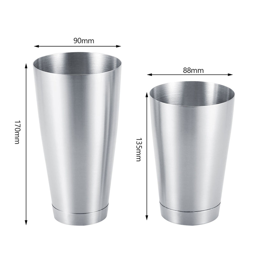Stainless Steel Sturdy Durable Cocktail Cup Shaker Bar Home Kitchen Tool(Silver)