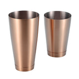 Stainless Steel Sturdy Durable Cocktail Cup Shaker Bar Home Kitchen Tool(Rose Golden) - Front View