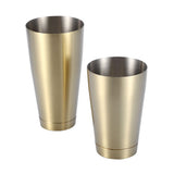 Stainless Steel Sturdy Durable Cocktail Cup Shaker Bar Home Kitchen Tool(Titanium Golden) - Side View