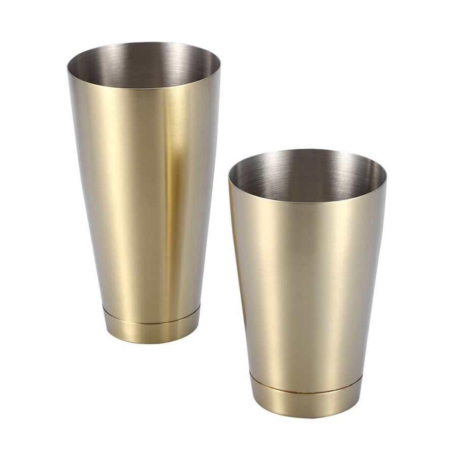 Stainless Steel Sturdy Durable Cocktail Cup Shaker Bar Home Kitchen Tool(Titanium Golden)
