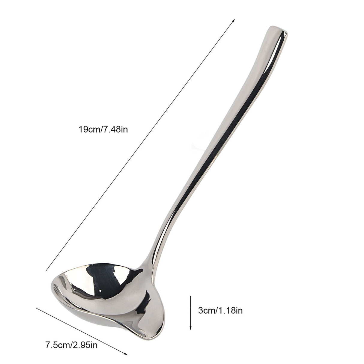 Stainless Steel Sauce Drizzle Spoon with Spout Sugar Spoon Cooking Utensil Tool