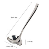 Stainless Steel Sauce Drizzle Spoon with Spout Sugar Spoon Cooking Utensil Tool