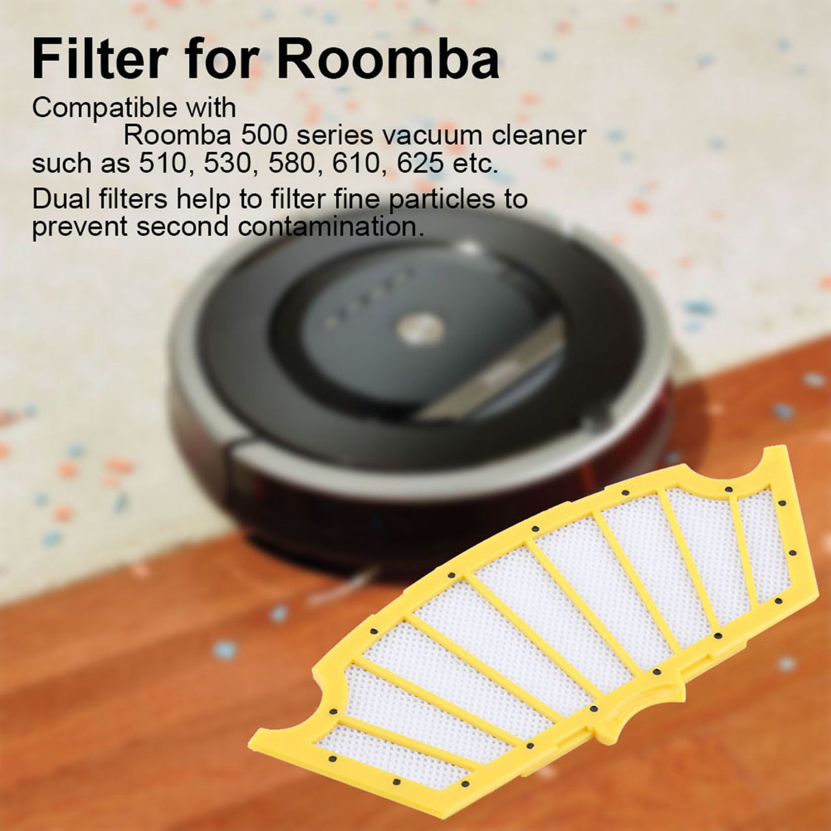 6 PCS Replacement Filter for Roomba 510 530 580 610 625 Vacuum Cleaner