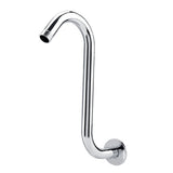 Bathroom Accessory 8inch 201 Stainless Steel High Rise S-Curved Shower Extension Arm