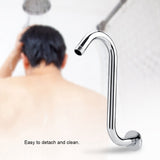 Bathroom Accessory 8inch 201 Stainless Steel High Rise S-Curved Shower Extension Arm - Rear View
