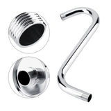 Bathroom Accessory 8inch 201 Stainless Steel High Rise S-Curved Shower Extension Arm